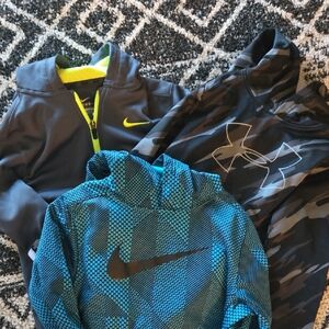 Nike Kids Sweatshirts - Gray, Blue, and Black
